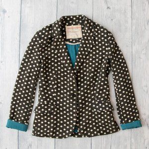 Anthropologie Cartonnier Polka Dot Jacket Blazer Long Sleeve Size Small